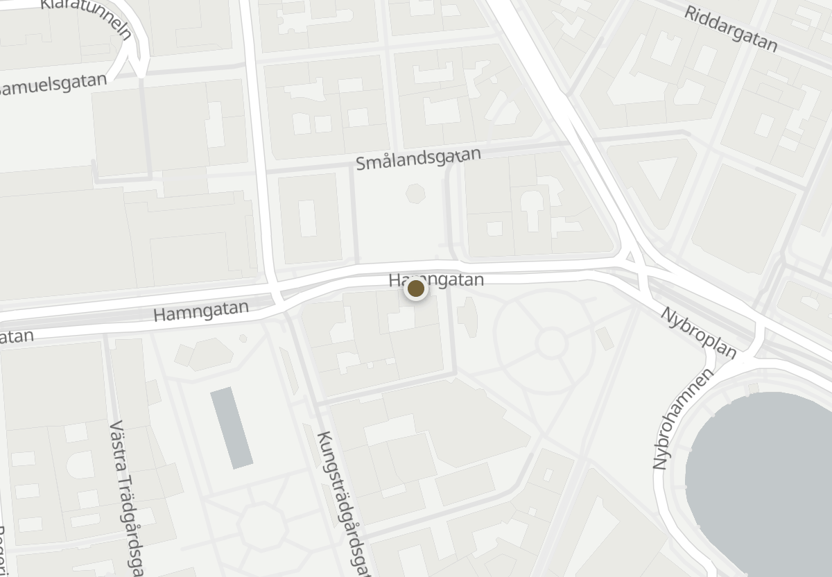 Map showing CNI Advisory AB at Hamngatan 11, Stockholm